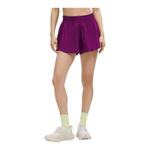 Lululemon Shake It Out HR Running Short 2.5", Chilled Grape, Size XXXS NWT
